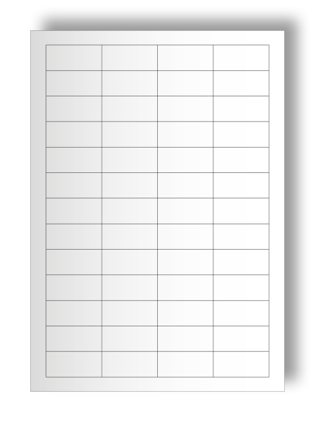 Etikettenbogen 46 x 21 mm mit 52 Etiketten