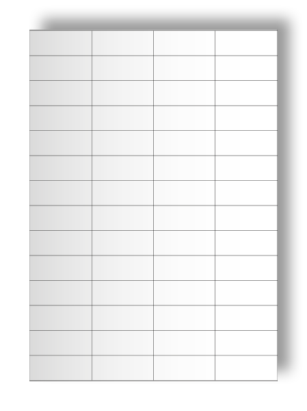 Etikettenbogen 52.1 x 21.1 mm mit 56 Etiketten