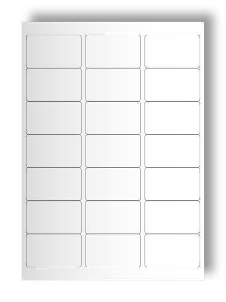 Etikettenbogen 63.5 x 738.1 mm mit 8 Etiketten