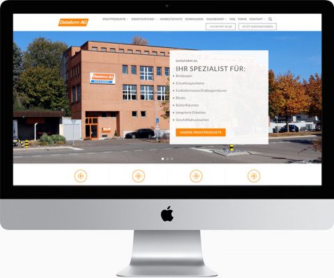 Dataform AG | Neue Website durch Egli-Werbung aus Stäfa in Zürich
